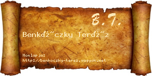 Benkóczky Teréz névjegykártya