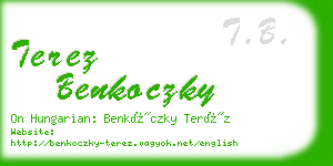 terez benkoczky business card